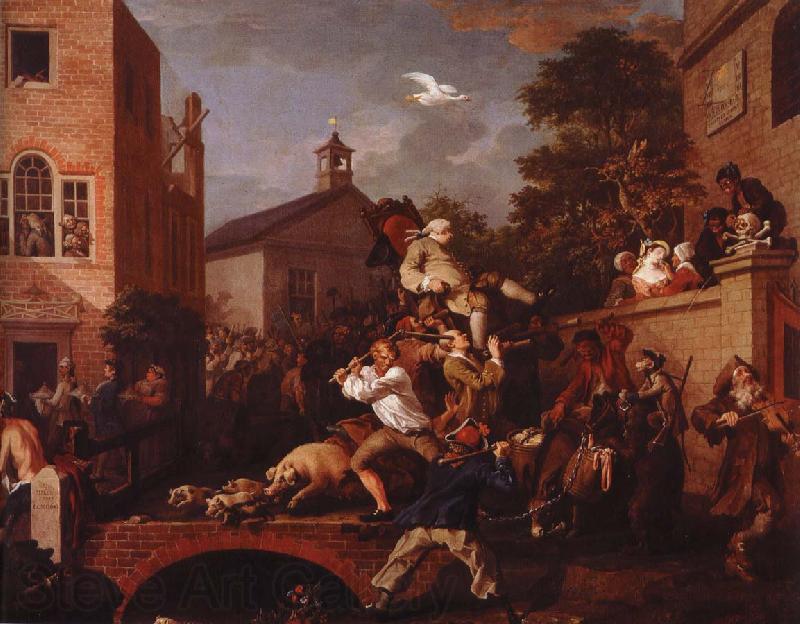 William Hogarth chairing the member Germany oil painting art